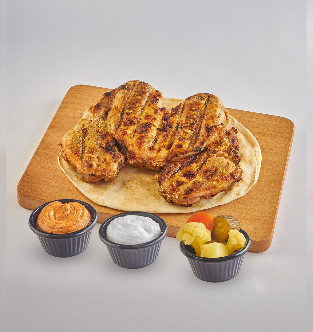 فروج مسحب مشوي على الفحم