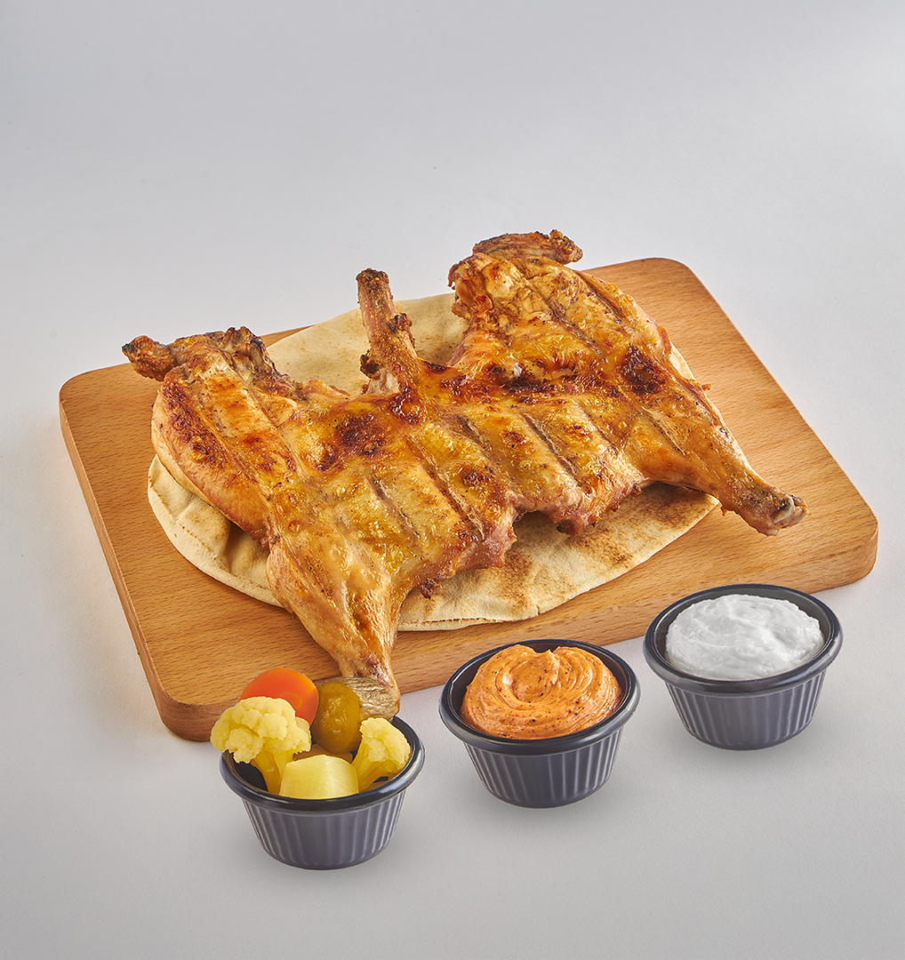 فروج مشوي على الفحم